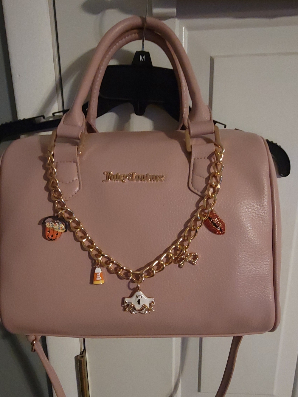 Juicy Couture Halloween Boo Crew Satchel Dusty Blush Charm Bag NWT RARE HTF